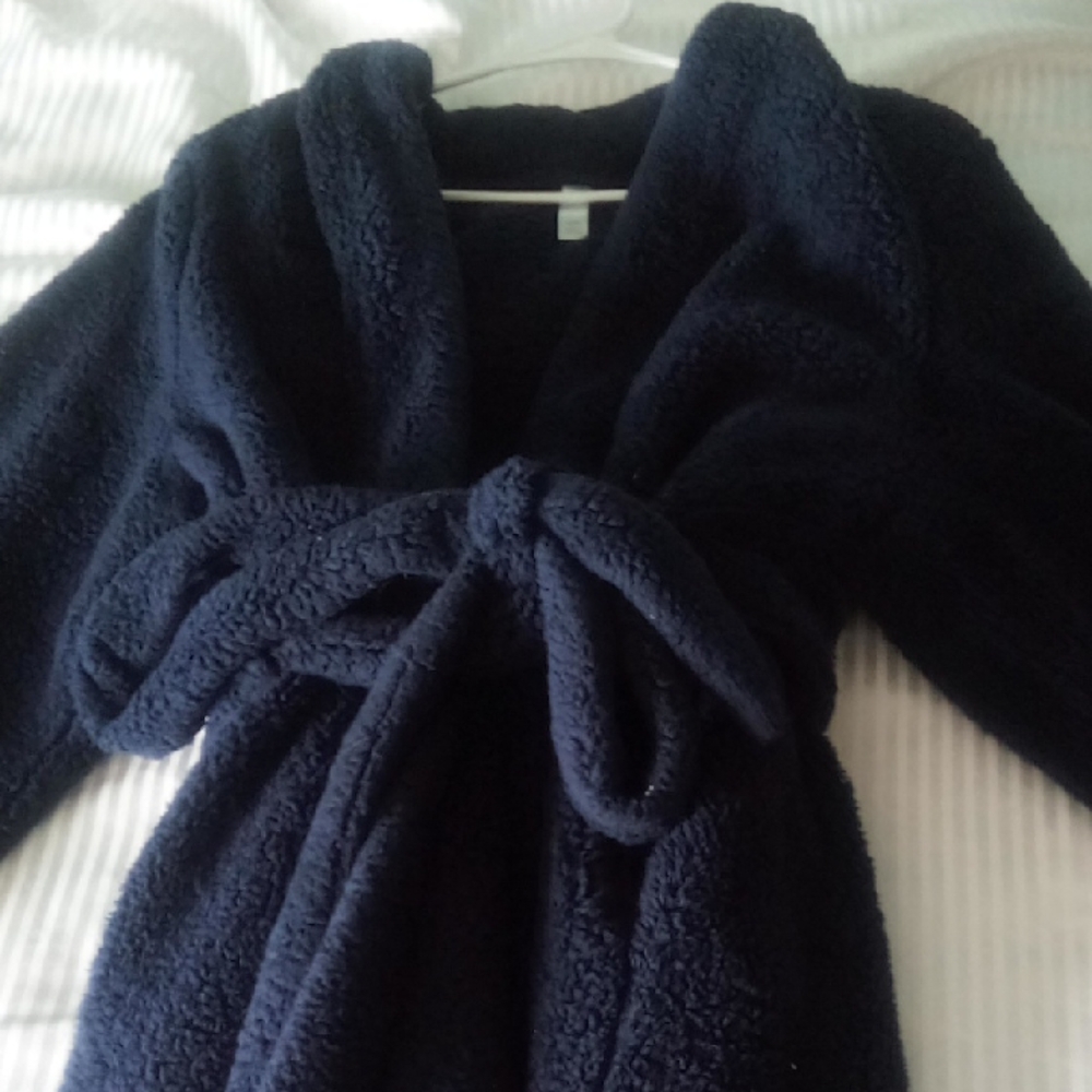 Lane Bryant Navy Plush Robe